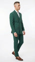Vitali Brand Men’s Emerald Green Double Breasted Suit – Modern Fit Side Vented