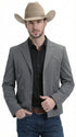 Mens Charcoal Gray Western Blazer – Cowboy Style Casual Jacket Classic Country Western Sport Coat