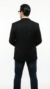 Mens Black Blazer – Clark Kent Inspired Smart Casual Office Blazer for Men Classic Everyday Formal Jacket