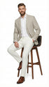 Men’s Light Tan Tweed Blazer – Classic Herringbone Sport Coat, Beige Casual Formal Jacket, Vintage Style Business & Smart Casual Wear