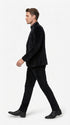 Men’s Black Velvet Tuxedo Suit – Peak Lapel Wedding, Prom and Formal Evening Velvet Pants