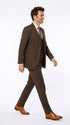 Men’s Doctor Who Inspired Brown Pinstripe 3-Piece Suit – Retro Vintage Wedding, Costume & Formal Suit