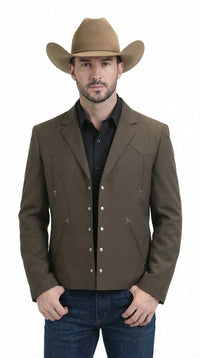 Mens Brown Western Blazer – Cowboy Style Casual Jacket Vintage Western Sport Coat Country Fashion Jacket