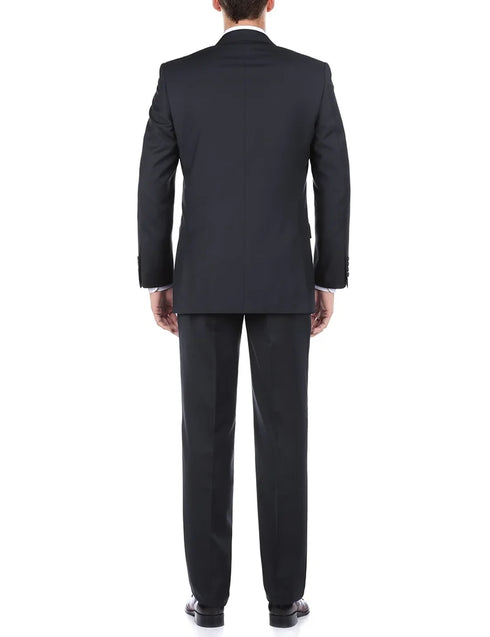 (Limited Sizes) 100% Virgin Wool Regular Fit Navy Suit