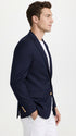 Men’s Navy Blue Club Blazer with Gold Buttons – Ted Lasso Inspired Classic Sport Coat