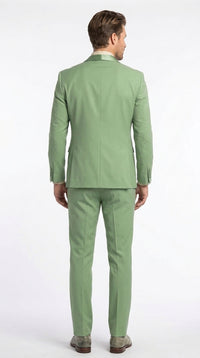 Mens Sage Green Wedding Tuxedo, Shawl Lapel Formal Groom Prom Tuxedo Suit