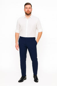 Men’s White Linen Button Down Shirt – Long Sleeve Roll-Up Casual Dress Shirt