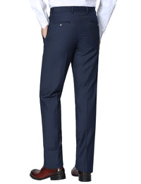 Dress Pants Regular Leg Un-Hemmed Bottoms in Navy