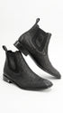 Men’s Shark Skin Cowboy Boots – Black Exotic Leather Western Chelsea Ankle Boots by Vestigium