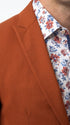 Men’s Rust Cowboy Western Blazer – Copper Brick  Color Two Button Sport Coat Peak Lapel Modern Fit