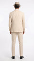 Men’s Ivory Cream Pinstripe Scarface Suit – Vintage Gangster Modern Fit 3-Piece Wedding Suit