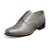 Mens Gray Snake Motif Shoes 00055-020