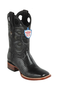 Wild West Botas de Armadillo Horma Rodeo Black