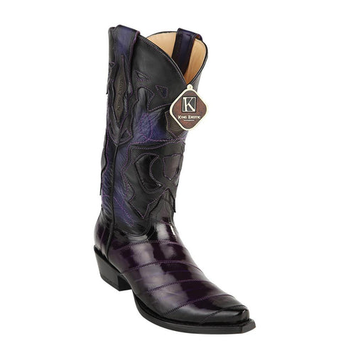 King Exotic Men's Eel Western Snip Toe Boot