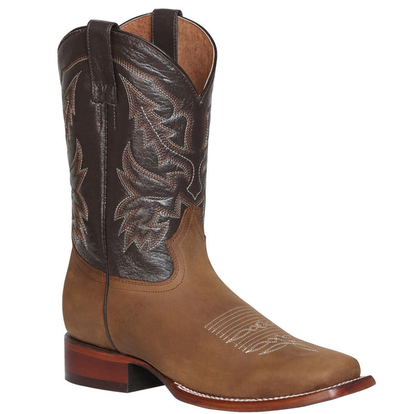 El General Tan Square Toe Boots