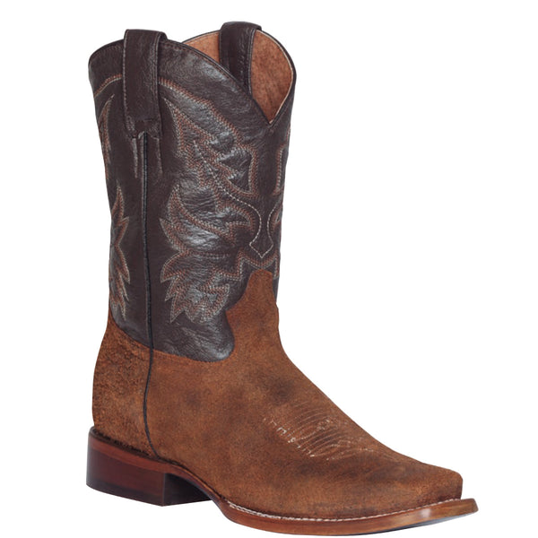 Honey brown square toe cowboy boot