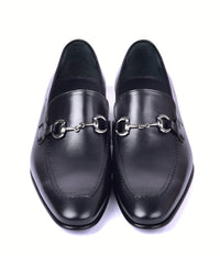 Corrente 4428 Leather Slip-On Loafer Shoes - Black - Image 3
