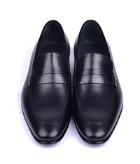 Corrente 4428 Leather Slip-On Loafer Shoes - Penny Black - Image 3