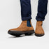 Zelli Gianna Suede Chelsea Boots in Cognac with Flexible Navy Goring