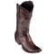 Brown ostrich leg cowboy boot