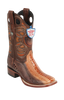 Wild West Botas de Pata de Avestruz Horma Square Toe Miel