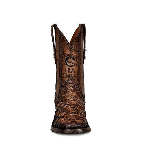 Mens Honey Fish Pirarucu Square Toe Cowboy Boots