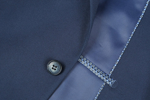 (Limited Sizes) Slim Fit 2 Piece Stretch Suit in Blue