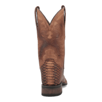 Dan Post Men's KA Python Print Leather Square Toe Boots - Brown