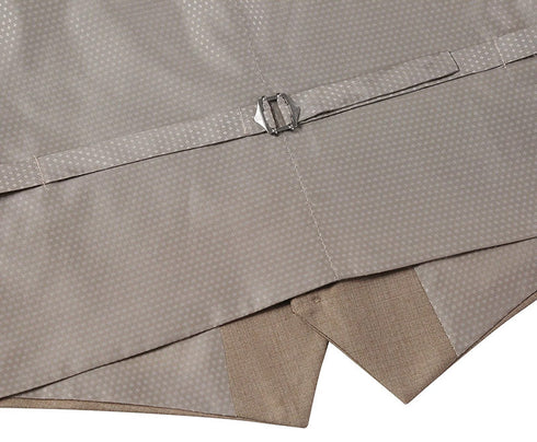 Vanderbilt Collection - Classic Dress Vest 5 Buttons Regular Fit In Taupe