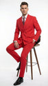 Vitali Red Double Breasted Suit – Men’s 2 Piece Formal Suit for Wedding, Prom and Special Events Modern Fit