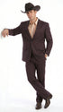 Men’s Brownish Black Pinstripe Western Suit, Cowboy Formal Wedding Ranch Dress Suit Set Slim Fitted