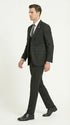 Men’s Black Pinstripe 3 Piece Suit – Vested Formal Business Suit for Wedding, Office, Prom and Party Wear