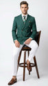 Men’s Dark Green Double Breasted Blazer – Hunter Olive Green Sport Jacket coat