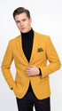 Men’s Mustard Gold Blazer, Fashion Sport Coat Wedding Party Church Dress Jacket