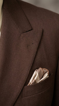Men’s Brown Vintage Double Breasted Suit, Classic 1940s Style Formal Wedding Business Suit Set