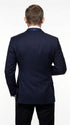 Men’s Navy James Bond Tuxedo Dinner Jacket – Satin Shawl Lapel Wedding, Prom and Black-Tie Blazer