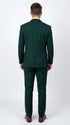 Men’s Stacey Adams Designer Hunter Green 3 Piece Suit – Two Button Vested Classic Wedding, Prom & Formal Suit
