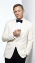Men’s James Bond Style Ivory Dinner Jacket, White Tuxedo Blazer for Wedding, Prom and Black Tie Events