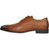 Bravo Mens Vintage Style Oxford Cap Toe Dress Shoe in Antique Brown