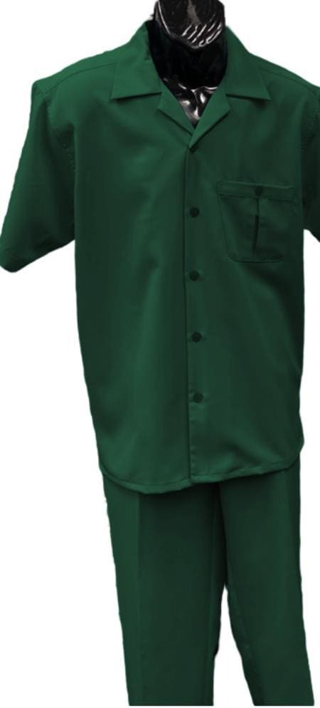 4XL 5XL 6XL 7XL Big And Tall Walking Suits Green Overshirts