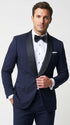 Men’s Father of the Bride Tuxedo Suit – Shawl Lapel Wedding Suit in Black, Navy or Hunter Green