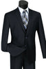 Mens Vested Slim Fit Wool Feel Suit in Navy