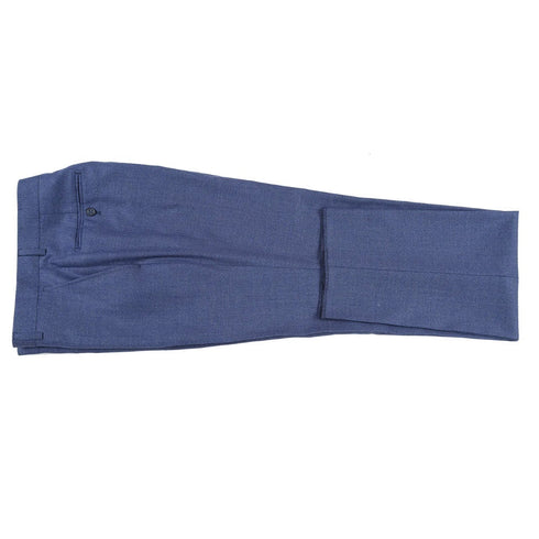 Men's Classic Fit Blue Wool Blend 2 Piece Suit