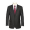 Black Regular Fit Wool Blend Windowpane 2 Piece Suit