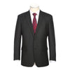 Black Regular Fit Wool Blend Windowpane 2 Piece Suit