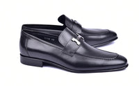 Corrente 5760 Burnished Calfskin Loafer - Black - Black - Size 13