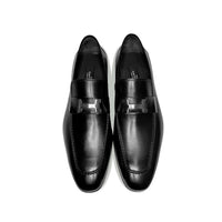 Corrente 5760 H Buckle Loafer Shoes - Black - Image 3