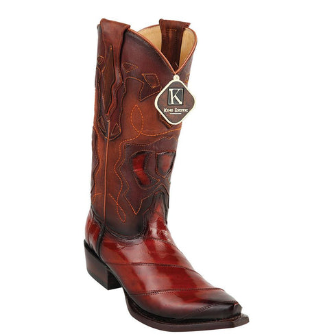 King Exotic Men's Eel Western Snip Toe Boot