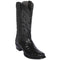 Black Caiman Square Toe Boot