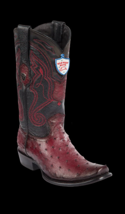 Wild West Botas de Avestruz Horma Dubai Faded Brown